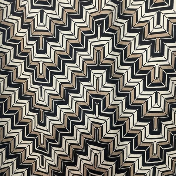 Ann Taylor Vintage Silk & Wool Geometric Pencil Skirt Neutral Size 10 - Picture 4 of 8